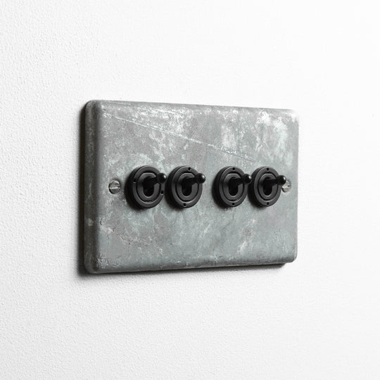 Galvanised 4 Gang Intermediate Toggle Switch