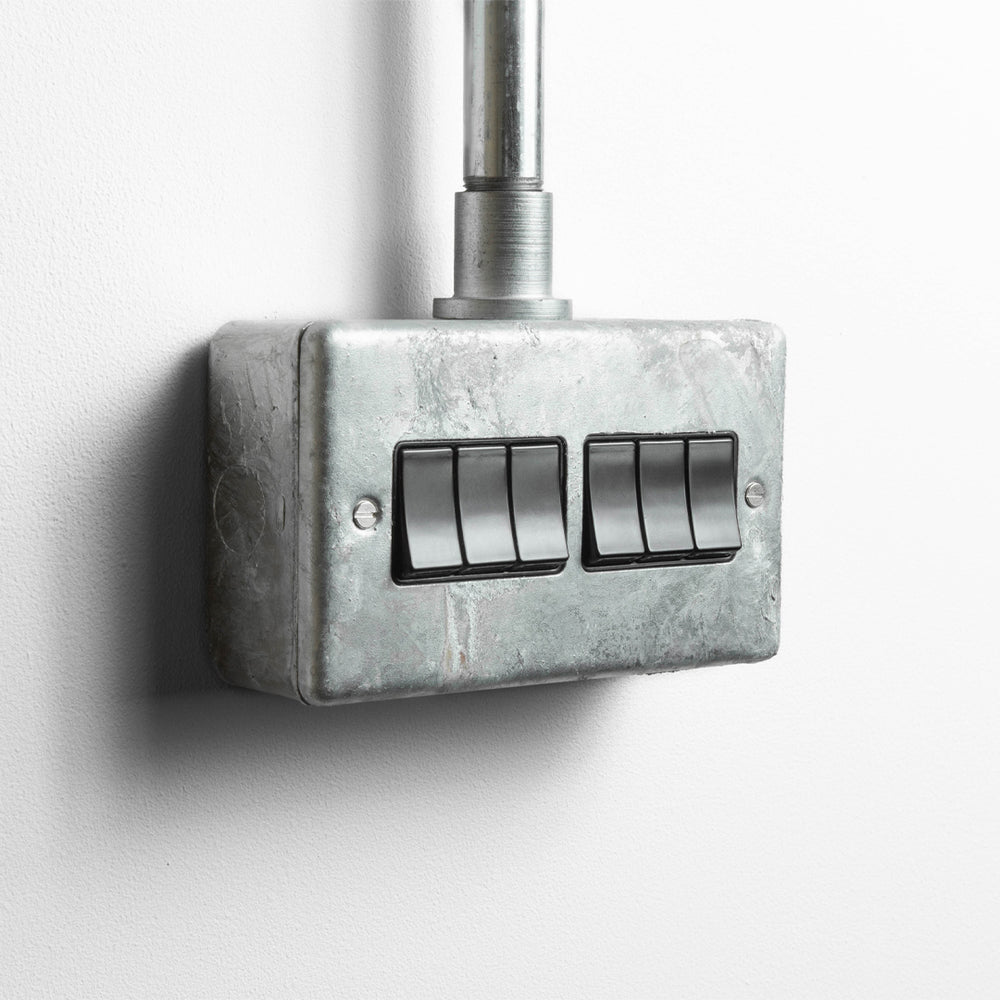 Galvanised 6 Gang 2 Way Switch
