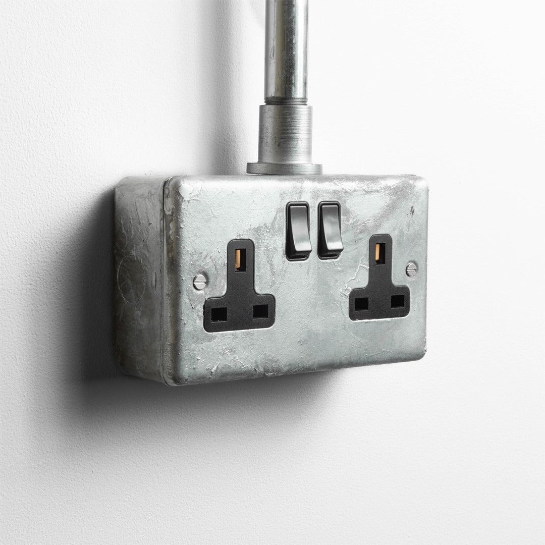 Galvanised Double Socket Outlet