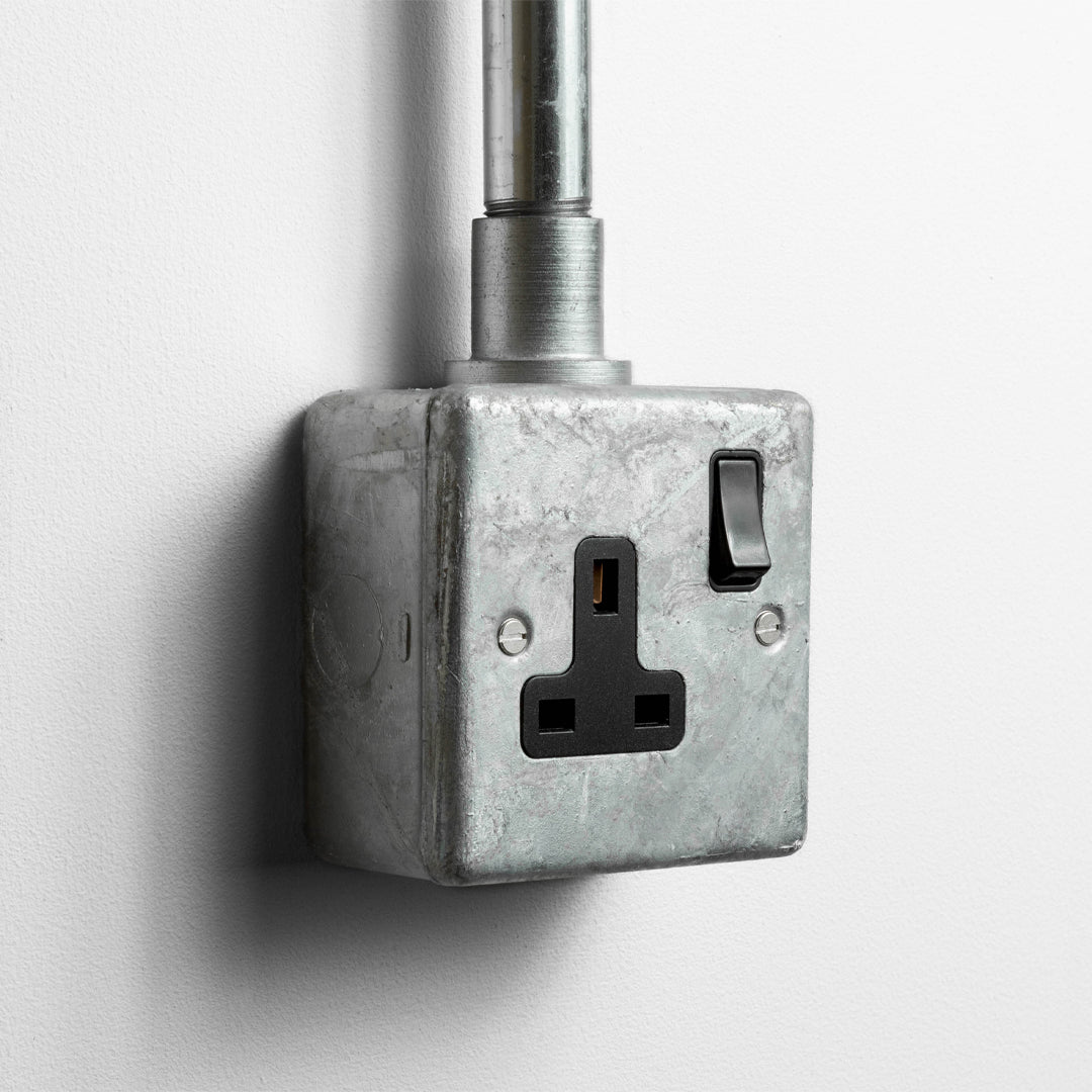 Galvanised Single Socket Outlet