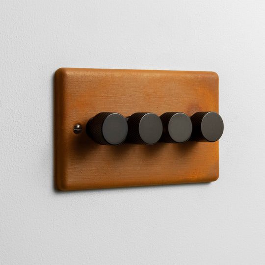 Rusted 4 Gang 2 Way Dimmer Switch