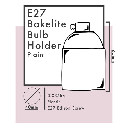 E27 Bakelite Bulb Holders - White