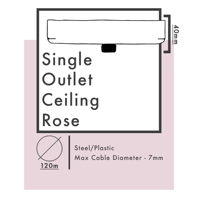 Multi Outlet Ceiling Roses - Polished Copper
