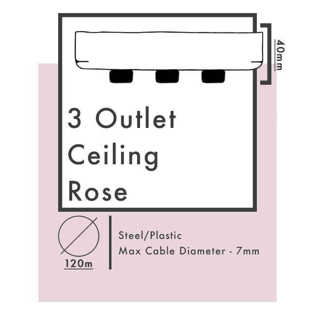 Multi Outlet Ceiling Roses - Brushed Brass
