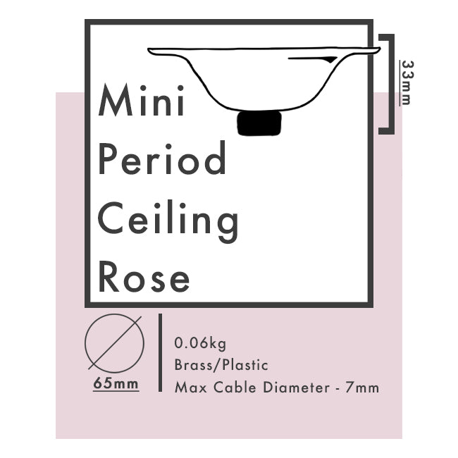 Mini Period Ceiling Rose - 65mm