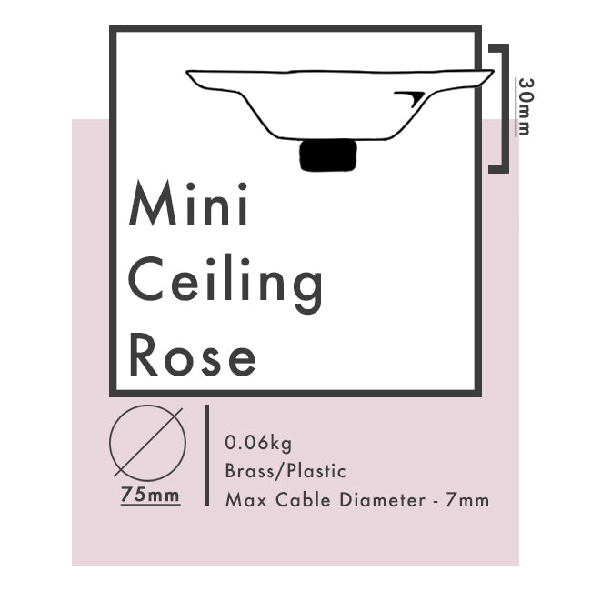 Mini Ceiling Rose - 75mm