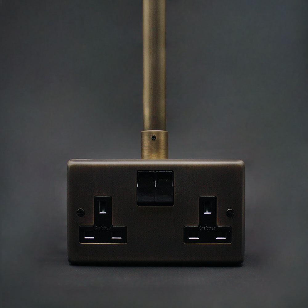 20mm Conduit Adaptor - Antique Brass