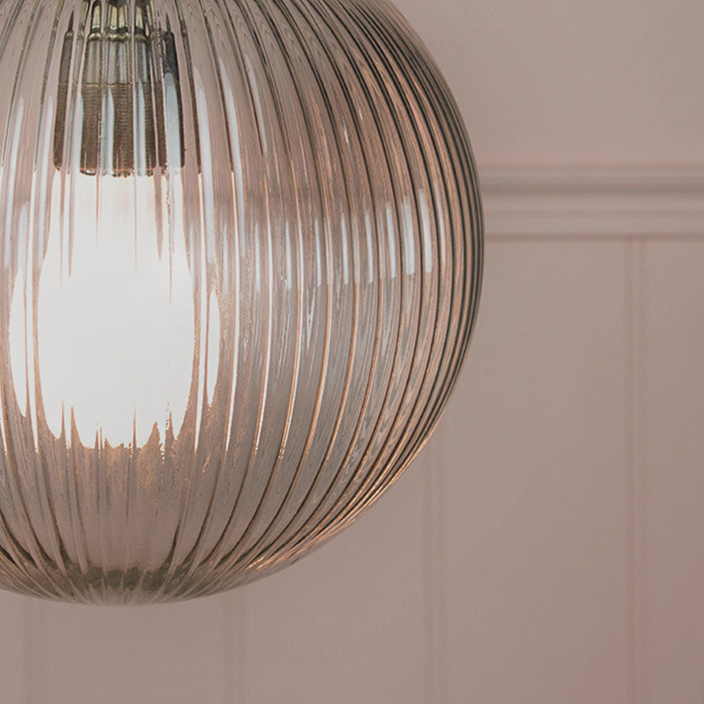 Reeded Glass Globe - Medium