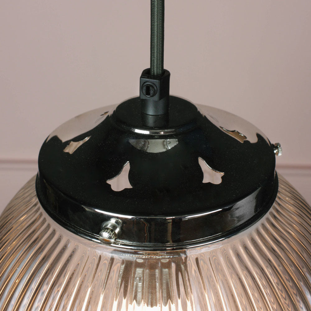 Reeded Glass Globe - Medium