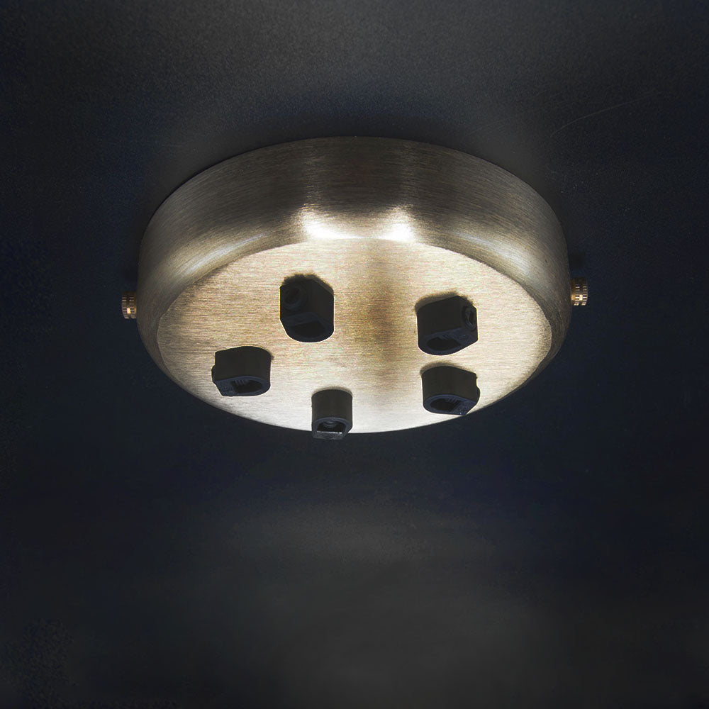 Multi Outlet Ceiling Roses - Brushed Brass