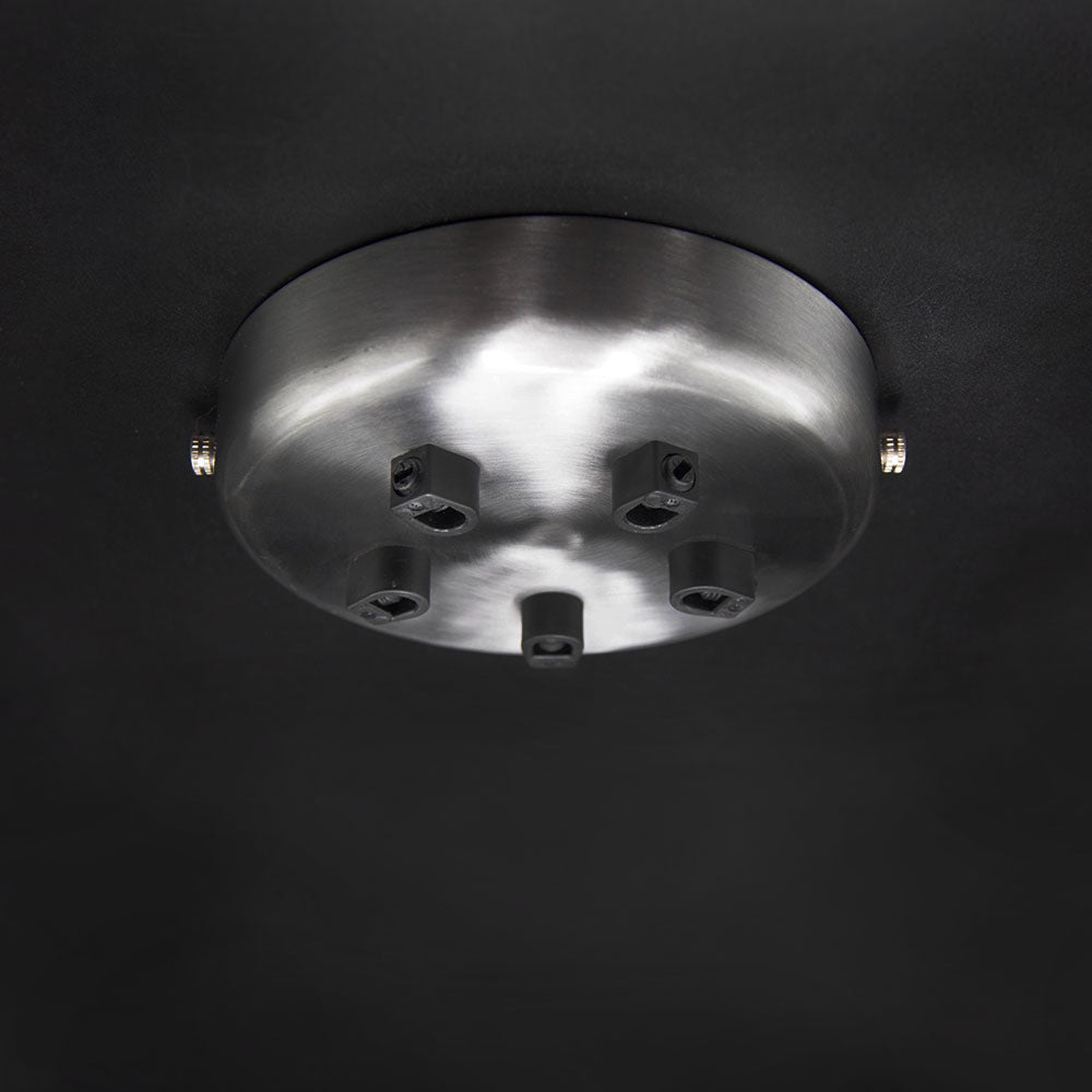 Brushed Steel 5 Bulb Cluster