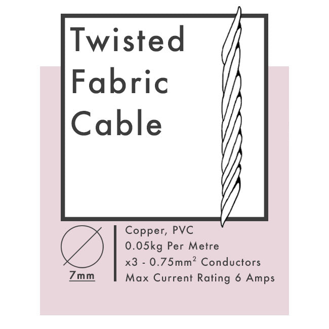 Burgundy Twisted Fabric Cable