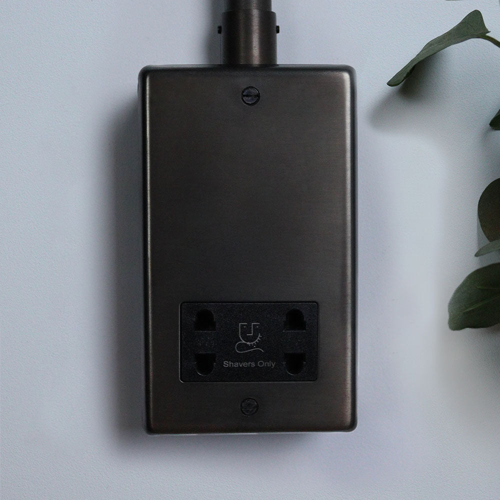 Dark Bronze Dual Voltage Shaver Socket