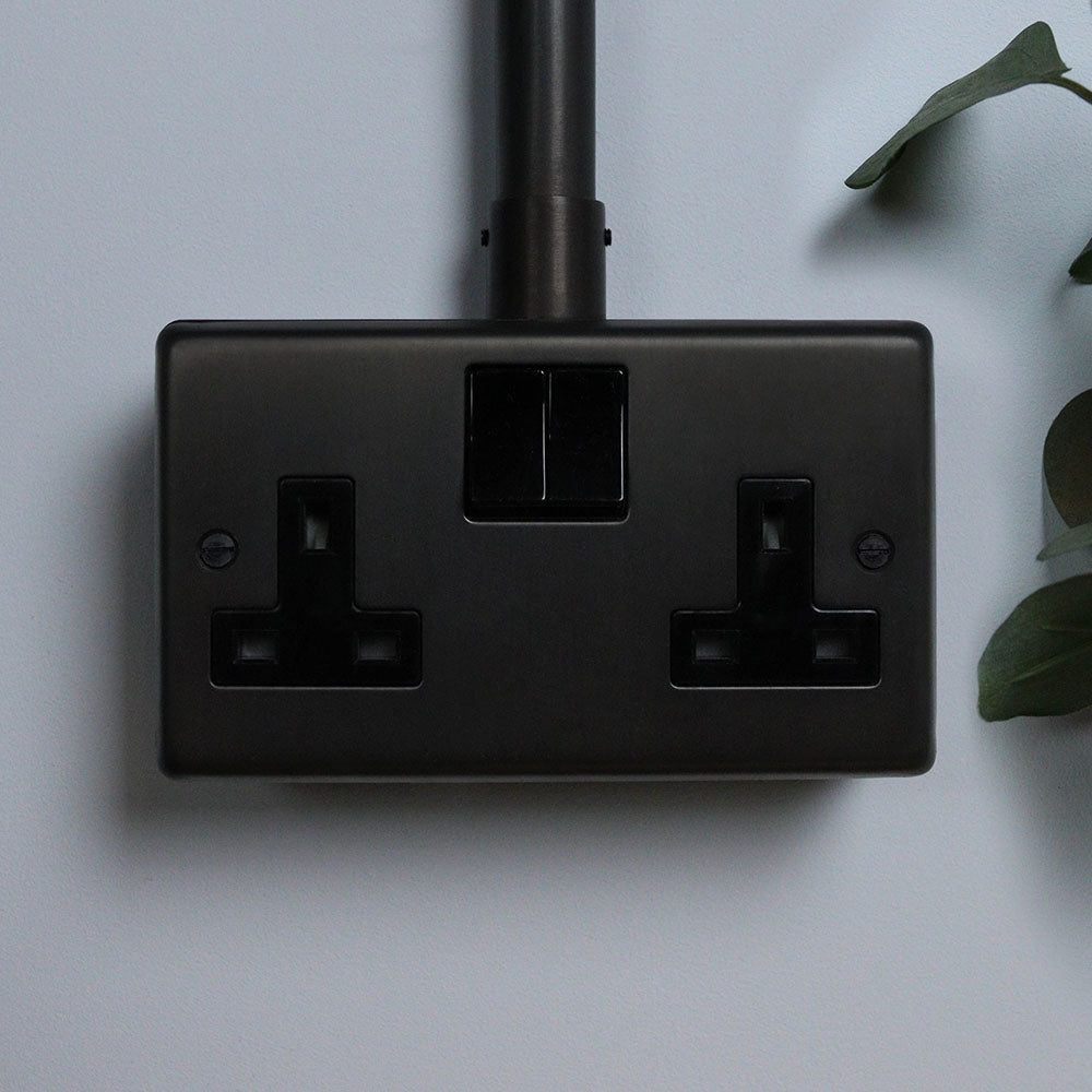 Dark Bronze Double Socket Outlet