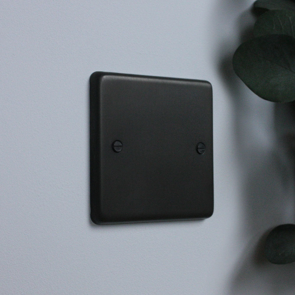 Dark Bronze Single Blank Plate