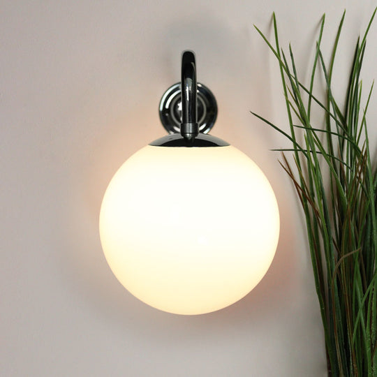 Swan Neck With Opaline Globe