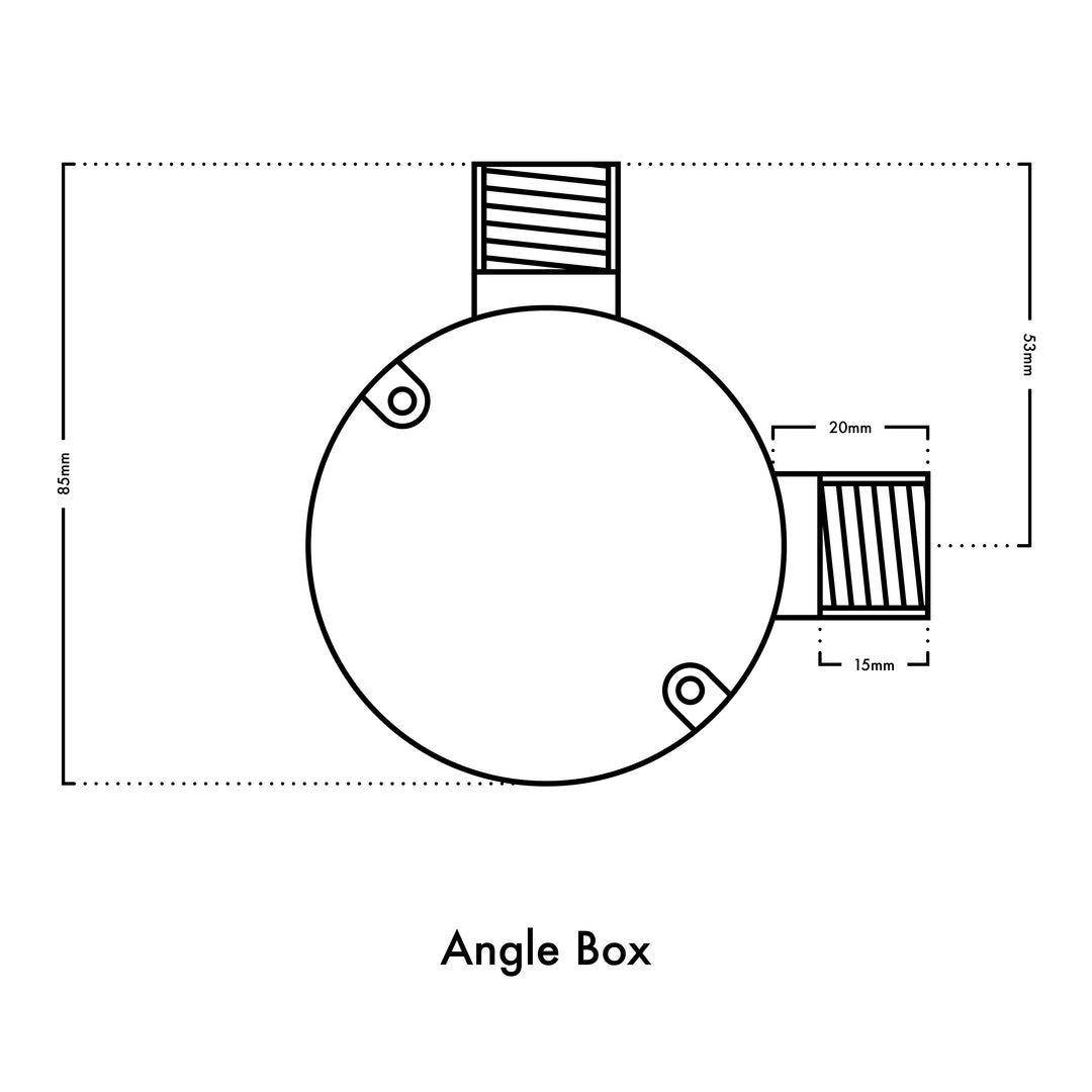 20mm Conduit Angle Box - Rust