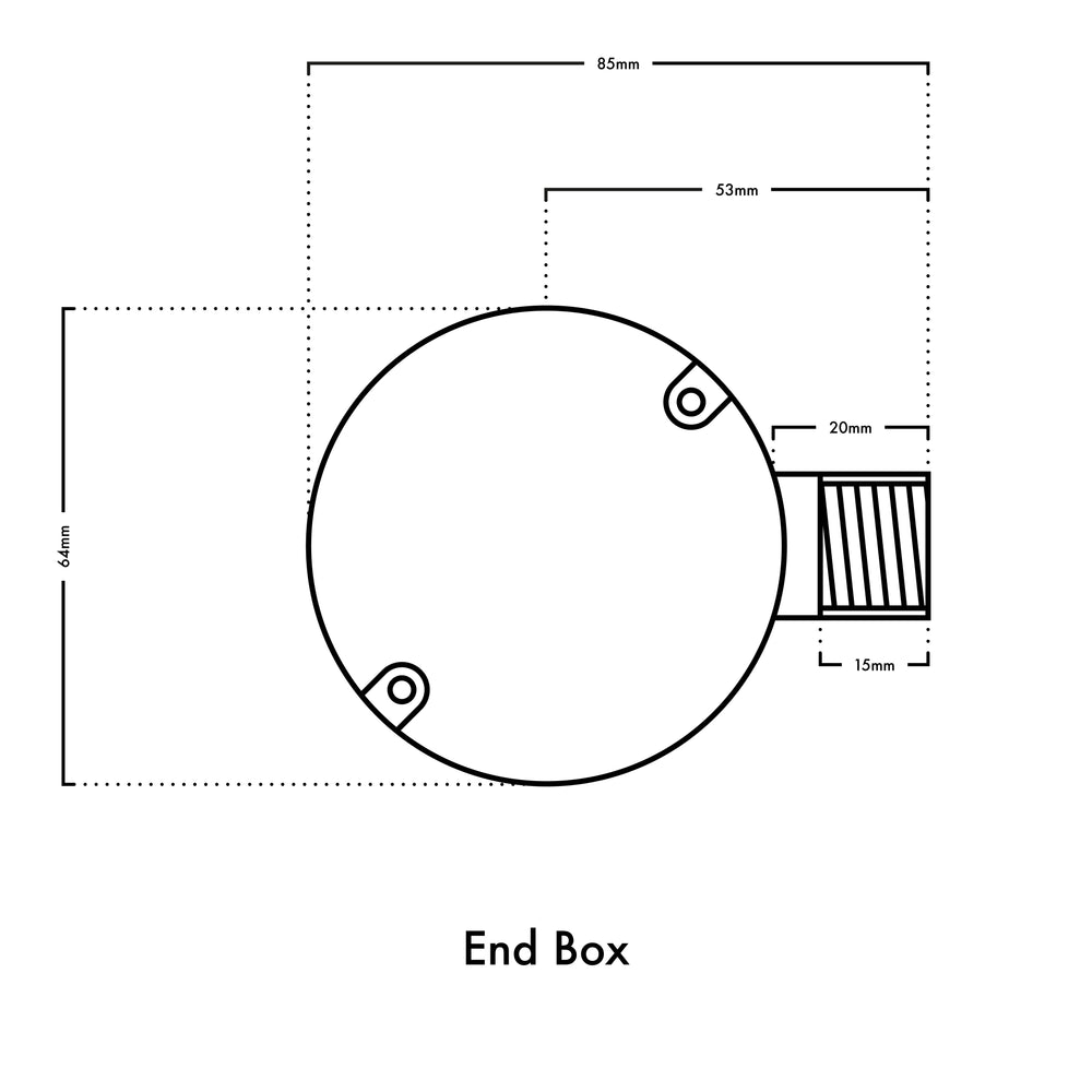 20mm Conduit End Box - Rust
